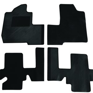 Per Fiat Multipla dal 1998 Set 4 Tappetini Tappeti Neri in Gomma su Misura GDS