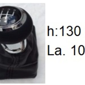 Per Audi A3 dal 2003-2012 Pomello a 5 Marce + Cuffia Nera Iin Pelle