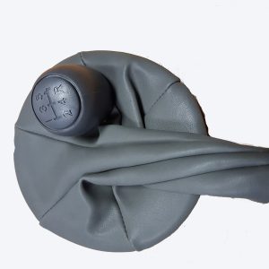 Per Fiat Panda 2003>2012 Pomello Leva Cambio a 5 Marce Completo di Cuffia Grigio Chiaro 725446224