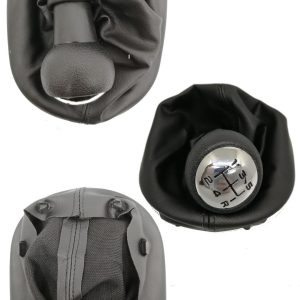 Per Peugeot 307-308 dal 2001> Pomello per Leva del Cambio a 5 Marce con Cuffia h:110mm L:88mm