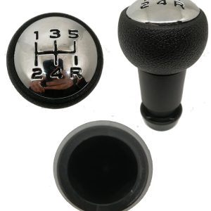 Per Peugeot 207-307-308-407-607 Pomello per Leva Cambio a 5 Marce Tondo Nero/Cromo