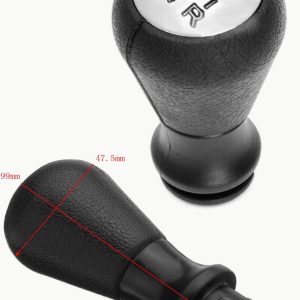 Per Peugeot 206-307-308-407-607 Pomello Cromato per Leva Cambio a 5 Marce Lung: 99mm Larg: 47,5mm Ø16