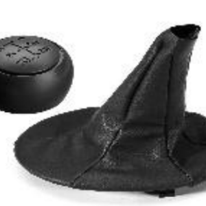 Per Fiat Panda 2003-2012 Pomello Leva Cambio a 5 Marce Completo di Cuffia Nera 725446224