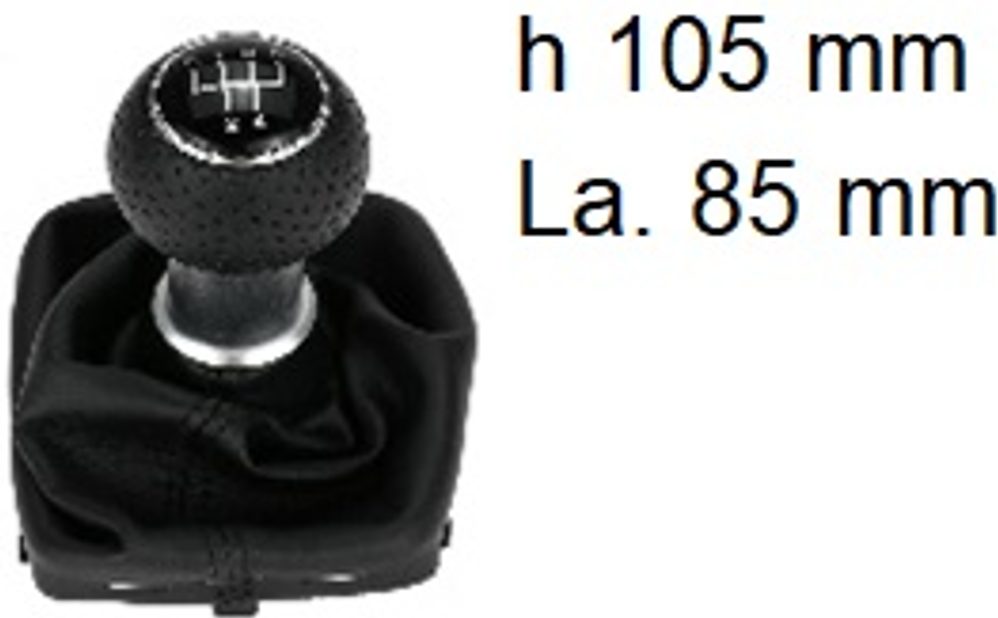Per Audi A3 dal 2000-2003 Pomello Cambio a 5 Marce con Cuffia h: 105mm Larg: 85mm