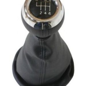 Per Mini Cabrio (R57) 2009>2014 Pomello per Leva Cambio a 6 Marce Silver con Cuffia Lung: 68mm Ø: 15mm