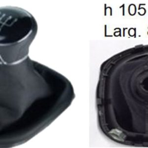 Per Audi A3 dal 2000>2003 Pomello per Leva Cambio a 5 Marce con Cuffia Nera (R in alto a Sx)