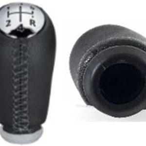 Per Renault Clio III BR0/1, CR0/1 (Bj. 2005-2019) Pomello per Leva del Cambio a 5 Marce in Pelle Modello Lungo