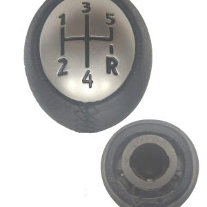 Per Renault Clio III BR0/1, CR0/1 (Bj. 2005-2019) Pomello per Leva del Cambio a 5 Marce in Pelle Modello Corto