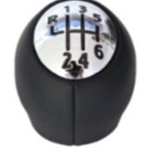Per Renault Clio III Pomello per Leva del Cambio a 6 Marce in Pelle Modello Corto 61mm