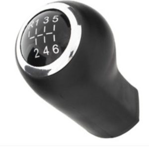 Per Opel Corsa D dal 2012> Pomello per Leva Cambio a 6 Marce Nero/Cromo