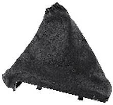 Per Opel Corsa D dal 2006> Cuffia per Leva del Cambio Nera con Piastra Argento 120x153mm oem 573807