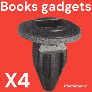 Per Opel Astra 2004>2011 Kit 4pz Madrevite in Plastica Nera Fissaggio Paraurti Anteriore Oem 1406984