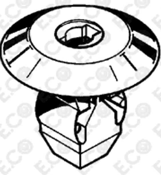 Per Fiat Punto Kit 10pz Madrevite in Plastica per Fissaggio Porta-Pannello 7745193 - immagine 2