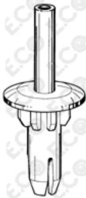 Per Audi A3 dal 1997-2003 Kit 3pz Rivetto in Plastica per Fissaggio Paraurti 8L0807300 - immagine 2