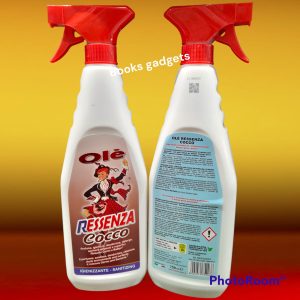 9 Flaconi Olè Essenza Cocco Spray Deterge Spolvera Profuma Deodorizza Igienizzante 750ml