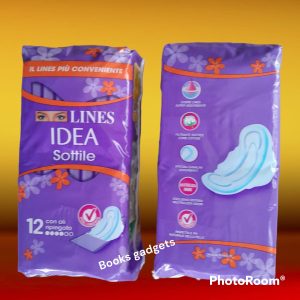 9 Confezioni (108 Assorbenti) Lines Idea Sottile Giorno con Ali Ripiegato