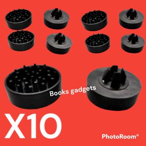 Per Lancia Y10 Kit 10pz Tamponi Antivibrante Nero per Paraurti Anteriore 5981746