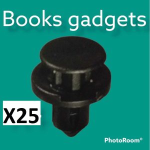 Per Suzuki Carry 1999>2003 Kit 25pz Rivetto in Plastica Nero per Cofano Motore