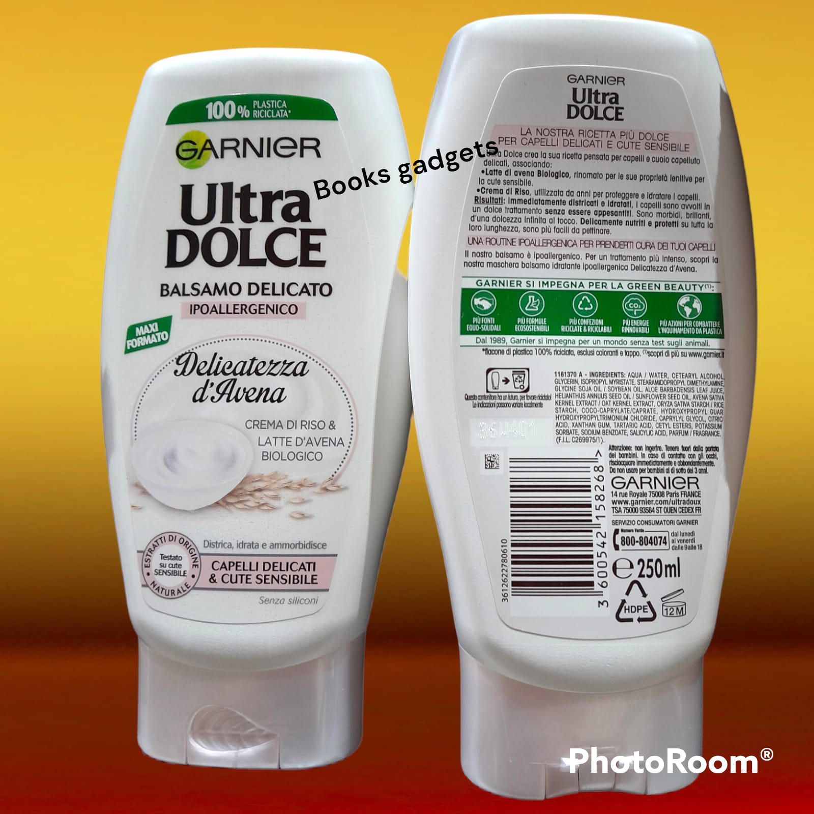 1 Flacone Garnier Ultra Dolce Balsamo Delicatezza d’avena Crema di Riso e Avena Capelli Delicati 250ml