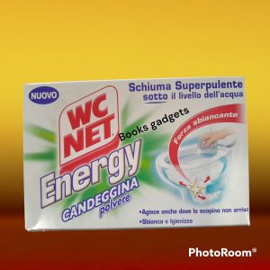 1 Confezione (4 Bustine) Wc net Energy Candeggina in Polvere Forza Sbiancante Igienizzante