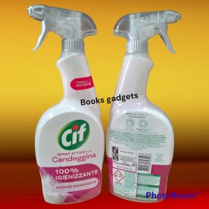 9 Flaconi Cif Spray Attivo con Candeggina 100% Igienizzante Potere Sbiancante 650ml