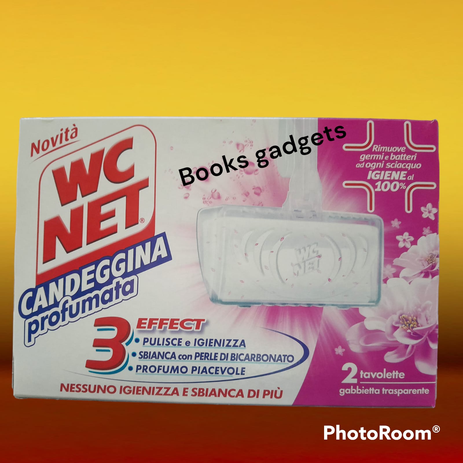 1 Conf. (2 Tavolette) Wc Net Deo Candeggina Profumata Igienizza Sbianca e Profuma il Water