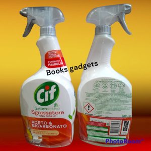 8 Flaconi Cif Spray Green Active Sgrassatore Universale Aceto & Bicarbonato 900ml