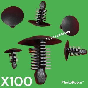 Per Lancia Ypsilon 2011> Kit 100pz Bottone Clip Nero per Fissaggio Rivestimenti interni 1301019808