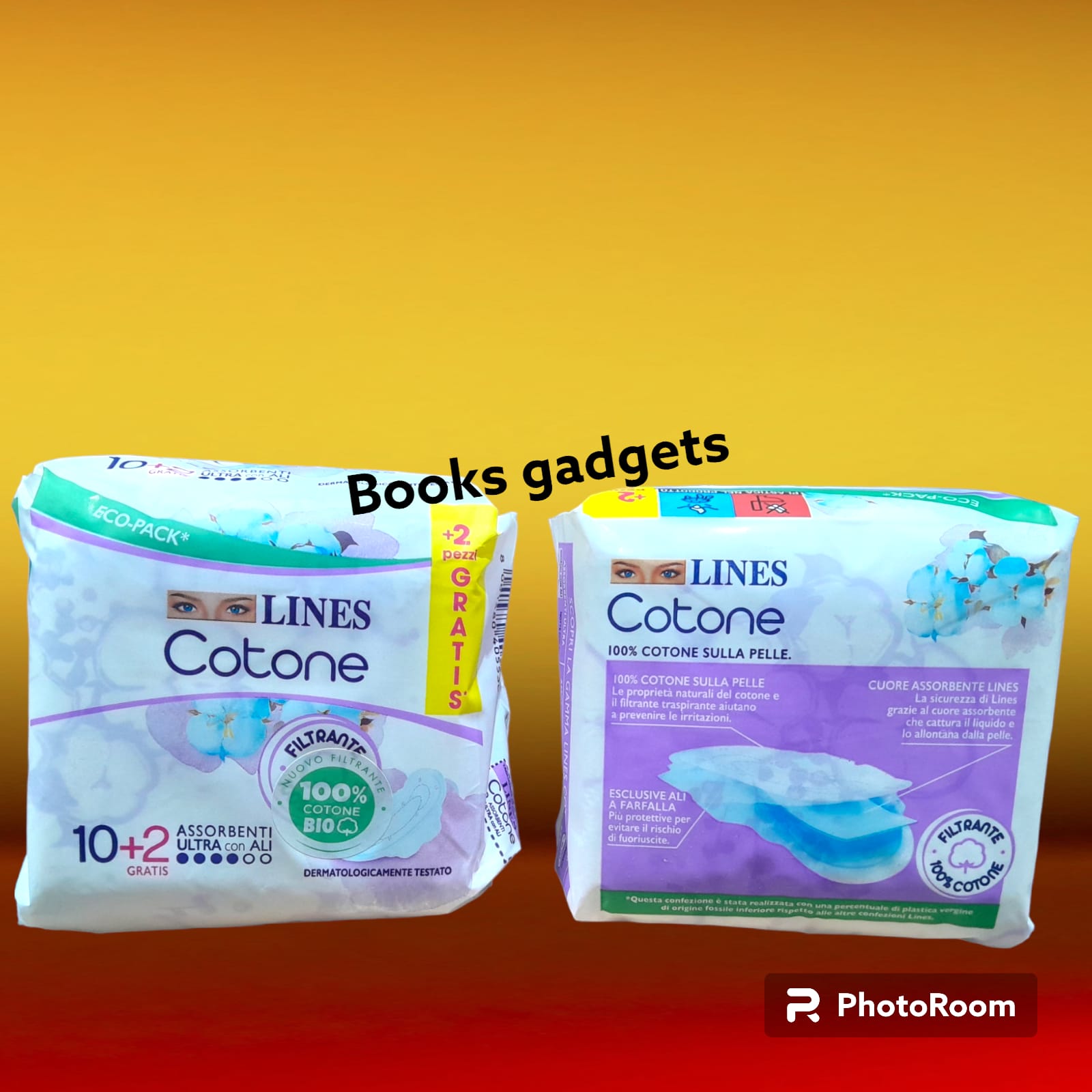 10 Confezioni (120 Assorbenti) Lines Cotone Ultra con Ali 100% Cotone Assorbente