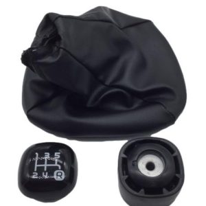 Per Fiat Panda Benzina dal 2012 Cuffia del Cambio Nera + Pomello + Lente