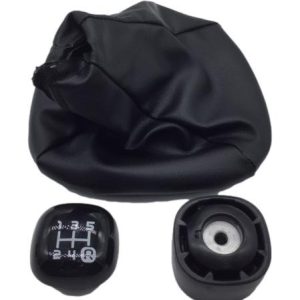 Per Fiat Panda Diesel dal 2012 Cuffia del Cambio Nera + Pomello + Lente