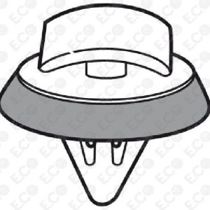 Per Audi Kit 4pz Bottone Clip Molletta Graffetta Bianco/Nero Oem WHT008801