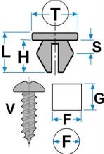 Per Fiat Vari Modelli Kit 12pz Boccola di Centraggio per Tiranteria Porta in Plastica - immagine 3