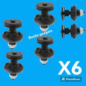 Per Ford Focus C-Max 2003>2007 Kit 6pz Bottoni Clip Neri per Fissaggio Pannello Porta 1257376