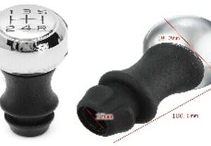 Per Peugeot 1007-206-207-306-307-407-408 Pomello per Leva del Cambio a 5 Marce Cromato (R Basso Dx) h100mm Int:15