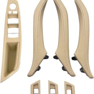 Per Bmw 5 (F10-F11) dal 2010-2016 Kit 7 pezzi Impugnature Interno porta in Pelle Beige