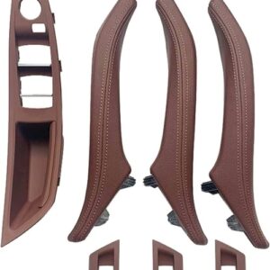Per Bmw 5 (F10-F11) dal 2010-2016 Kit 7 pezzi Impugnature Interno porta in Pelle Red Wine