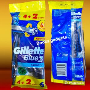 9 Conf. (54 Lamette) Gillette Blue 3 Smooth Rasoio Lametta a Tre Lame Rotanti