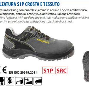 Goodyear Scarpe da Lavoro Antinfortunistiche Trekking in Crosta e Tessuto tg.47