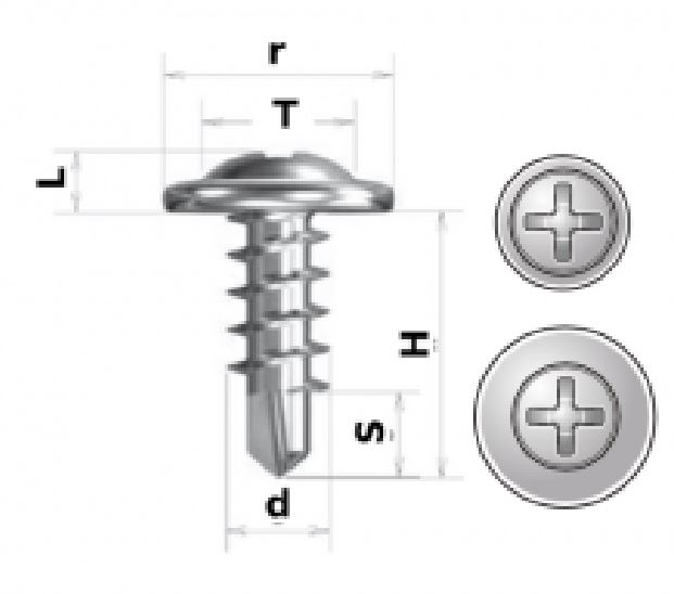 Kit 20pz Vite Autoforante Zincatura Nera TC+FR 4,2X19 Varie Applicazioni x Auto - immagine 2