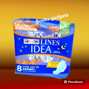 9 Confezioni (72 Assorbenti) Lines Idea Ultra Notte con Ali Ipoallergenico