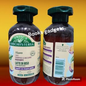 9 Flaconi Antica Erboristeria Shampoo & Balsamo Idratante Latte di Riso Capelli con doppie Punte