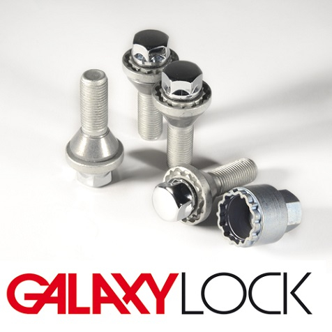 Per Lancia Y fino al 2000 Kit Bulloni Antifurto Galaxy Lock Farad per Cerchi in Lega Originali - immagine 2