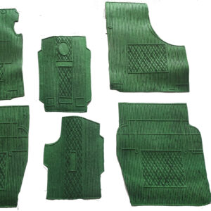 Per Fiat 600 Auto d'epoca Set 6 pz Tappeti Tappetini Gomma VERDI Su Misura