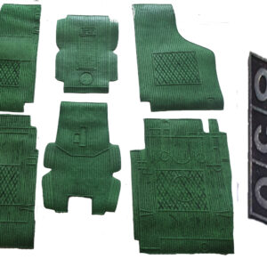 Per Fiat 850 Berlina d'epoca Set 6 Pz Tappeti Tappetini VERDI in Gomma su Misura