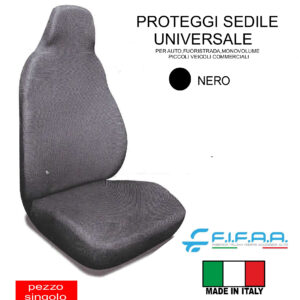 Coprisedile Singolo Universale Vesuvio NERO Prodotto Artigianale Alta Qualità