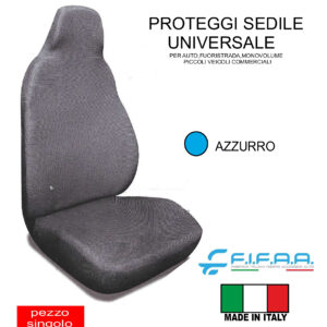 Coprisedile Singolo Universale Vesuvio AZZURRO Prodotto Artigianale di Alta Qualità