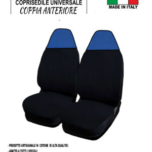 Coppia Coprisedili Universali Vulcano Blu Prodotto Artigianale di Alta Qualità
