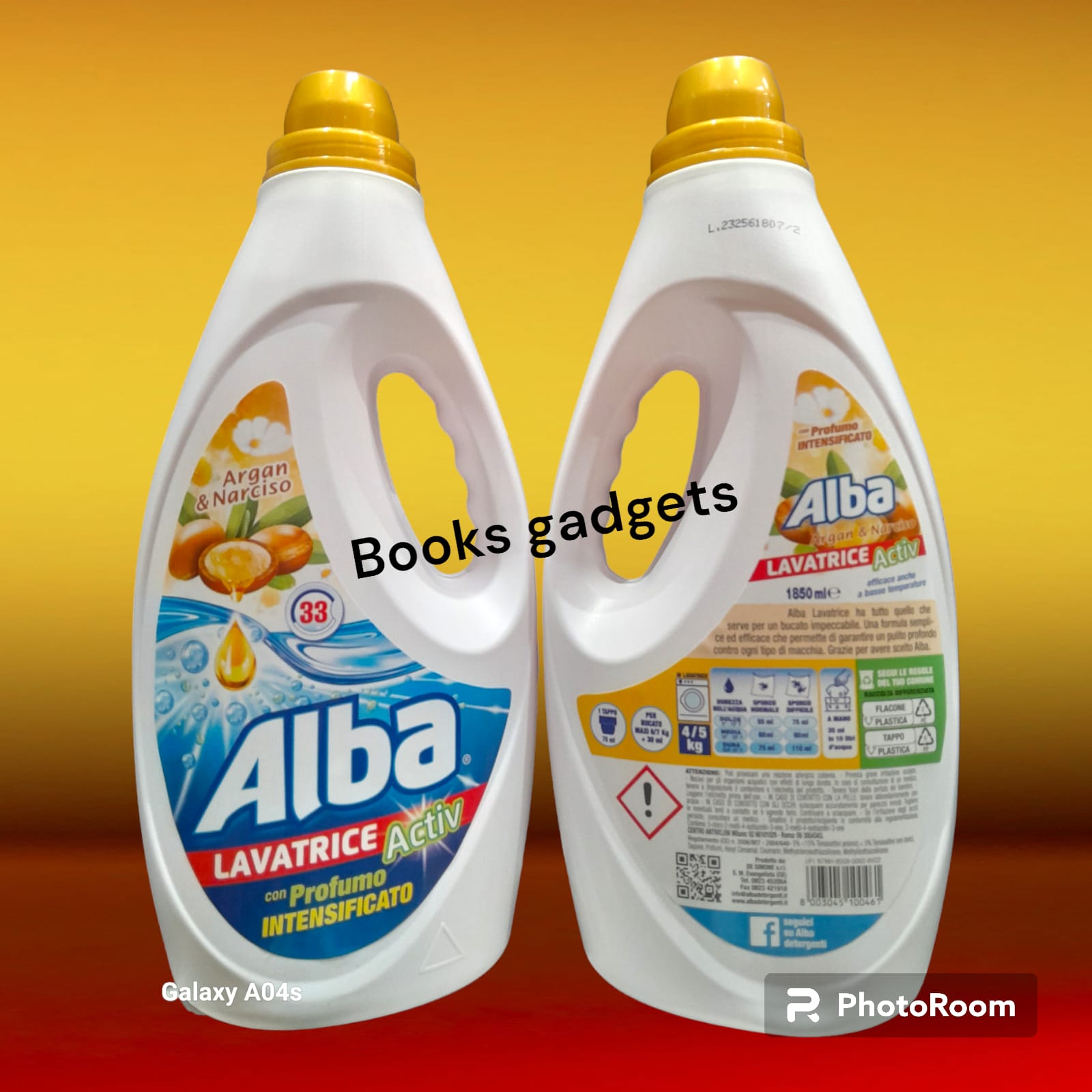 1 Flacone Alba Lavatrice Activ Detersivo Aroma Argan & Narciso 33 Lavaggi 1850ml