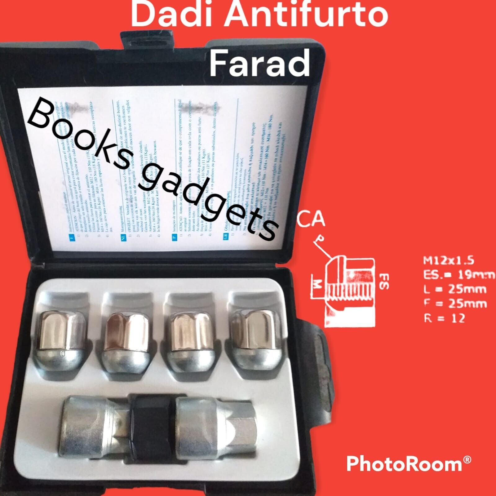Per Honda ZR-V dal 2021 Kit Dadi Antifurto Farad per Cerchi in Lega Originali